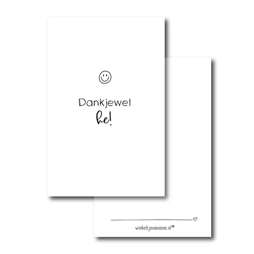 Minikaartje | Dankjewel he!