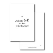 Minikaartje | Jij bent leuk leuker allerleukst
