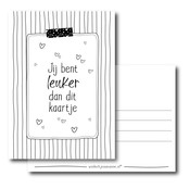 Ansichtkaart | Jij bent leuker dan dit kaartje Ansichtkaart | Jij bent leuker dan dit kaartje