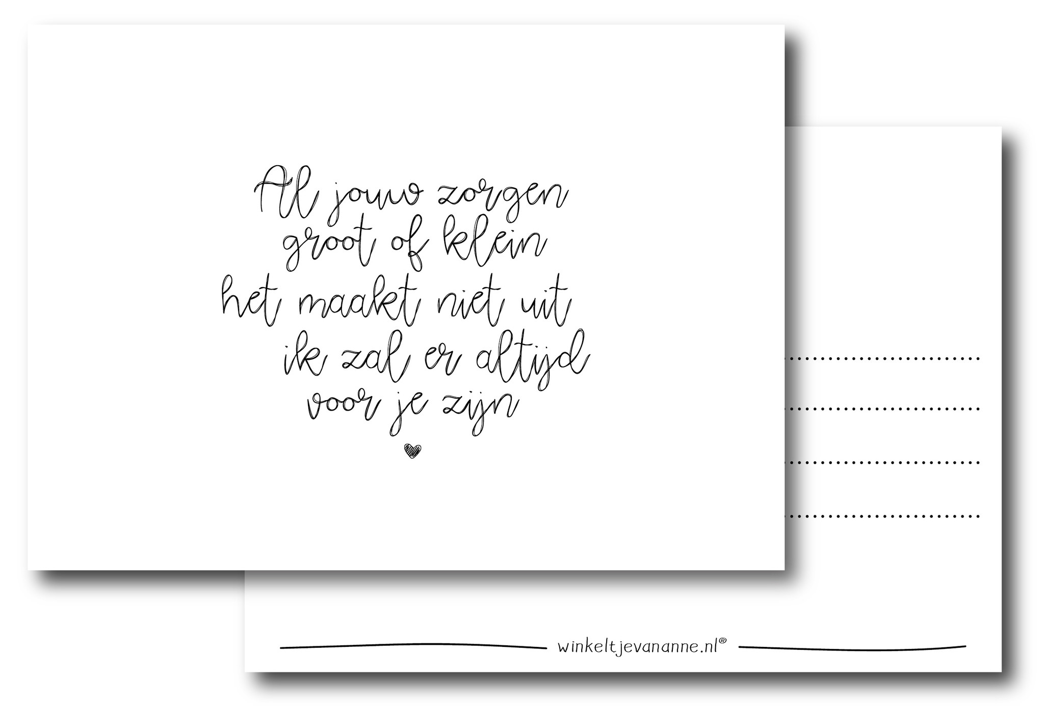 Ansichtkaart | Ik zal er altijd voor je zijn