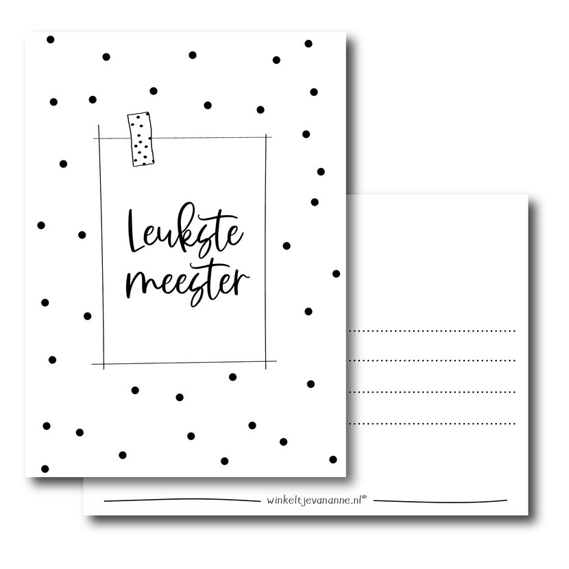 Ansichtkaart |  Leukste meester