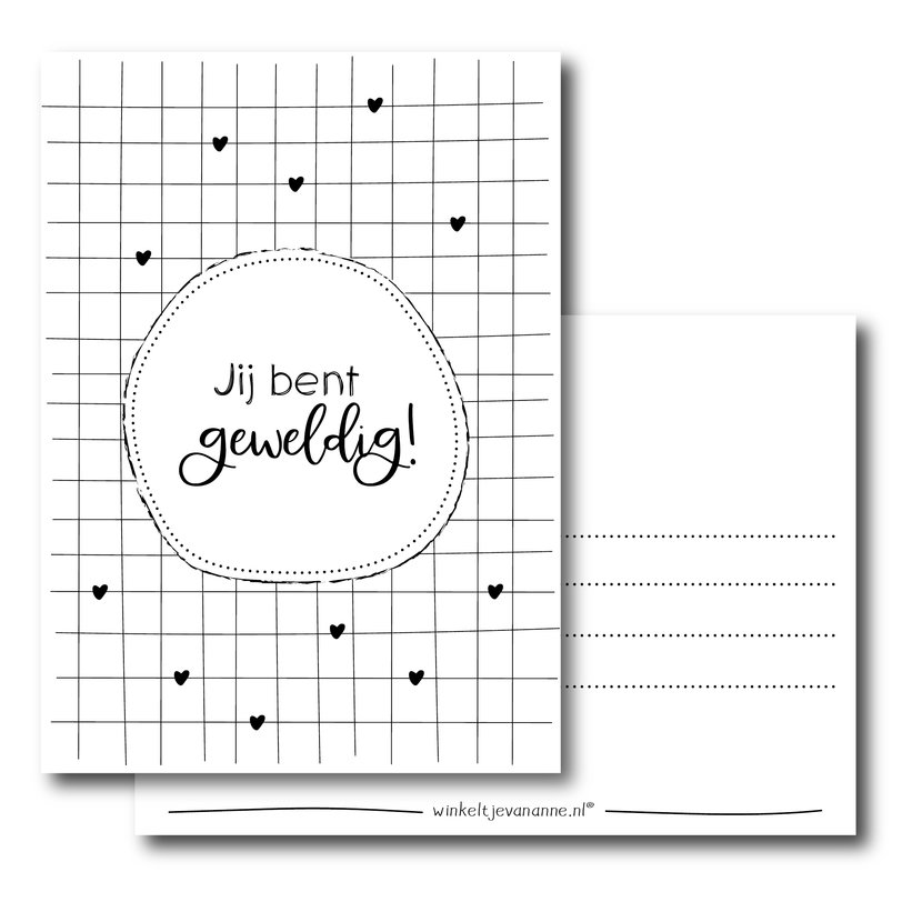 Ansichtkaart | Jij bent geweldig!