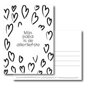 Ansichtkaart | Mijn papa is de allerliefste