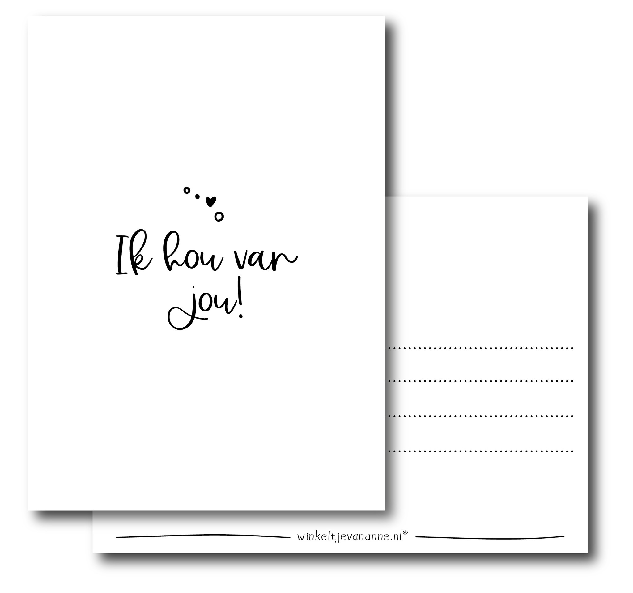 Ansichtkaart Ik hou van jou
