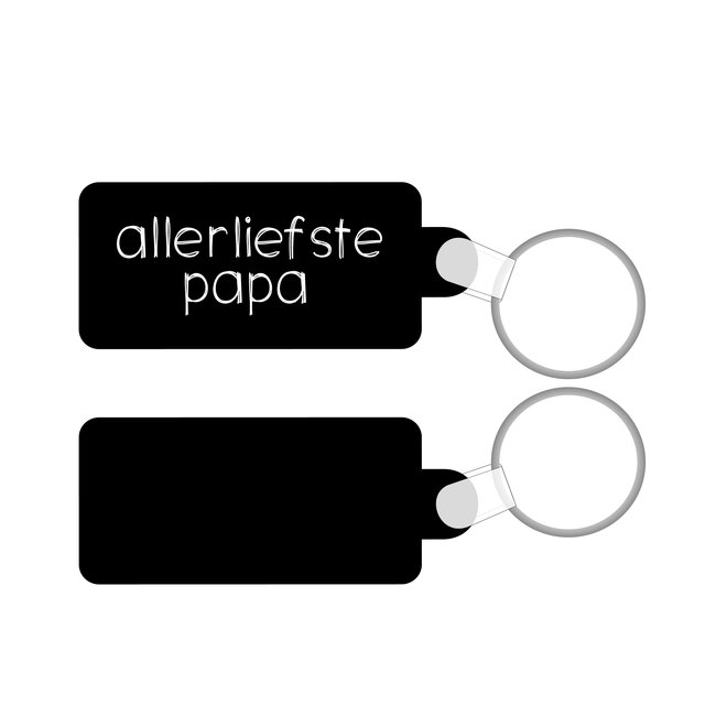 Sleutelhanger | Papa | Zwart