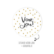 Sticker | Voor jou | wit | 10 stuks