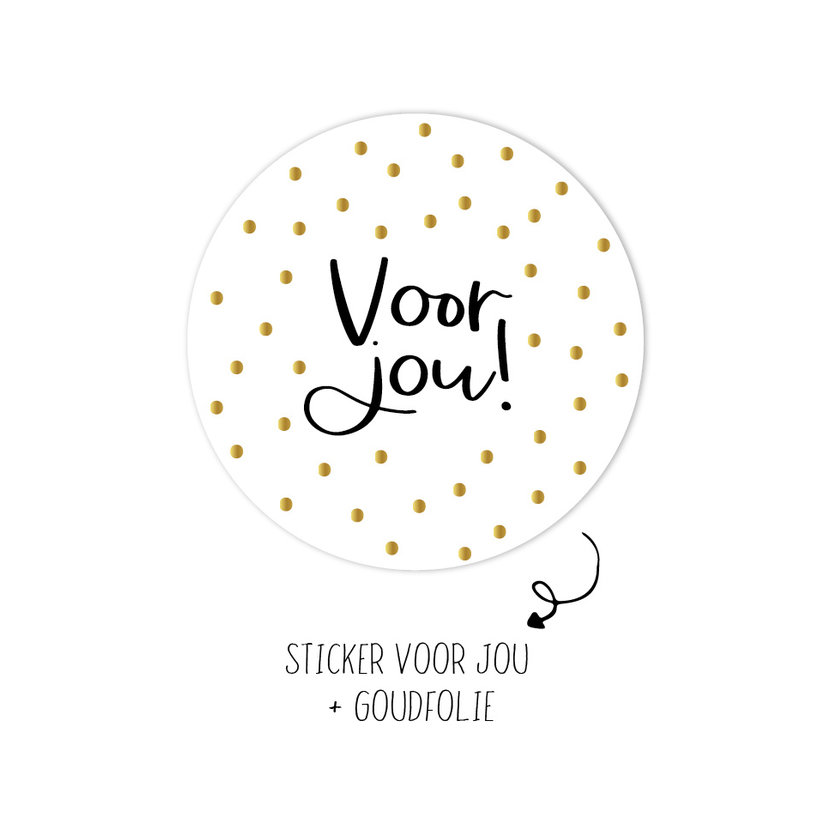 Sticker | Voor jou | wit | 10 stuks
