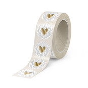 Rol stickers | Hart Dots Goud