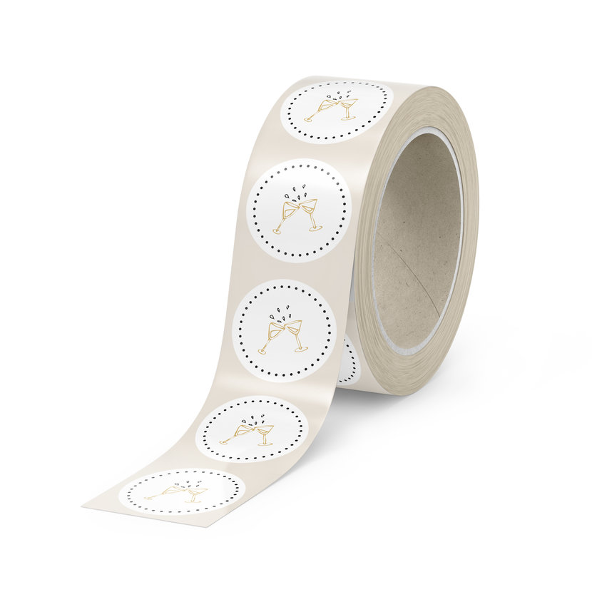 Rol stickers | Proost | wit