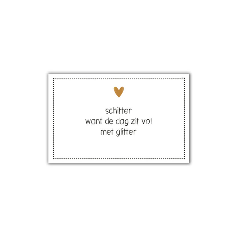 Sticker | Schitter | Rechthoek | wit | 10 stuks