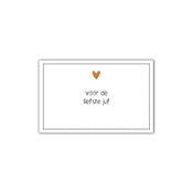 Sticker | Voor de liefste juf | Rechthoek | wit | 10 stuks