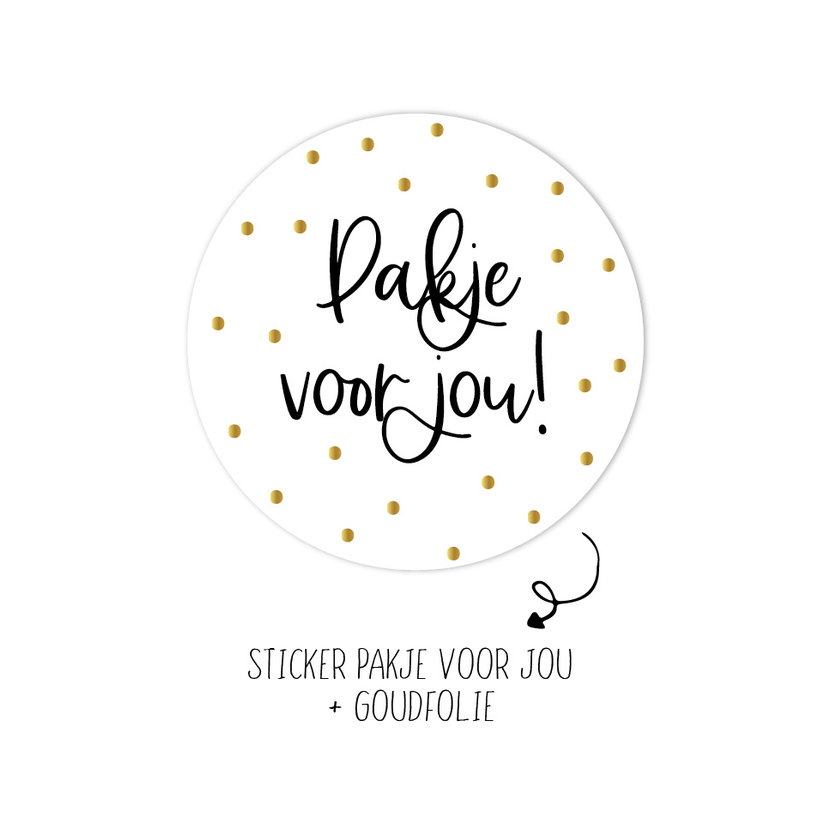 Sticker | Pakje voor jou! | wit | 10 stuks