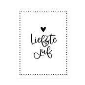 Sticker | Liefste juf | Vierkant | wit | 10 stuks Sticker | Liefste juf | Vierkant | wit | 10 stuks