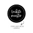 winkeltjevananne.nl Sticker | Leukste meester | Rond | Zwart | 10 stuks