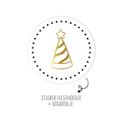 Sticker | Feesthoedje | wit | 10 stuks Sticker | Feesthoedje | wit | 10 stuks