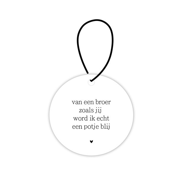 Mini roundie hanger | Van een broer zoals jij