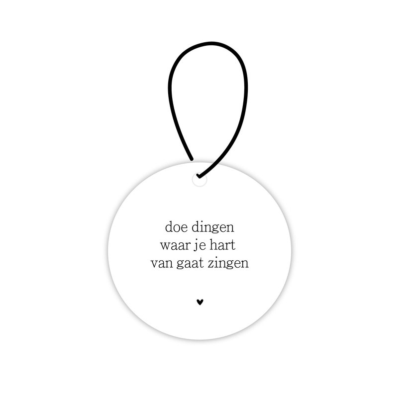 Mini roundie hanger | Doe dingen waar je hart van gaat zingen