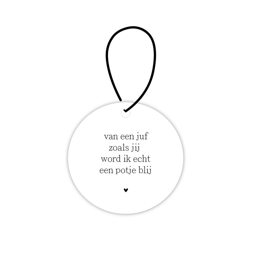 Mini roundie hanger | Van een juf zoals jij