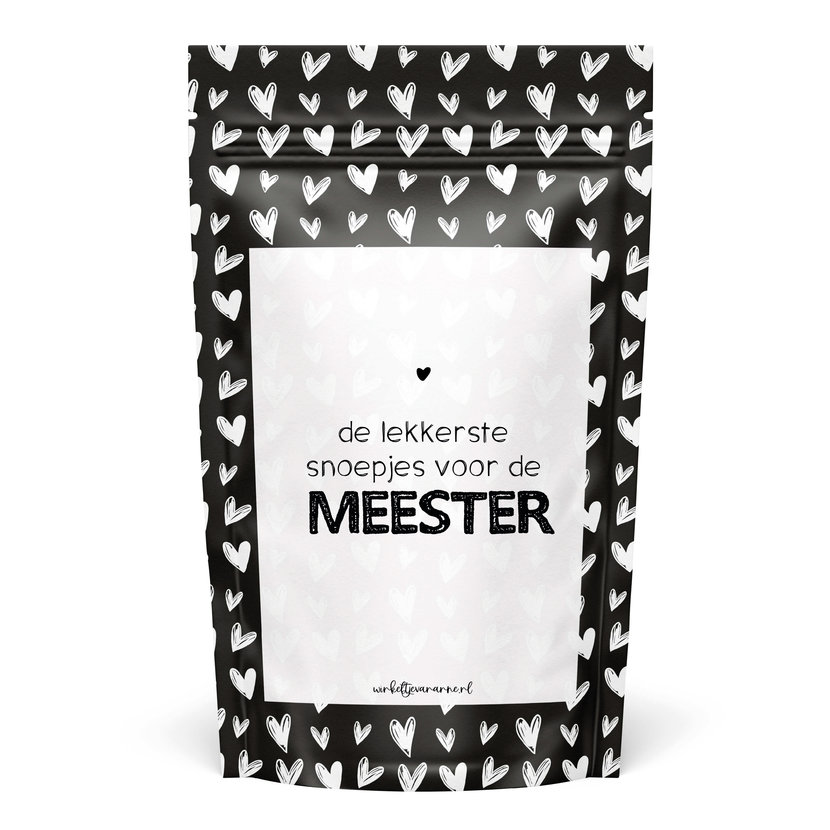Sweeties | Snoepzak hartjes | Lekkere snoepjes voor de meester