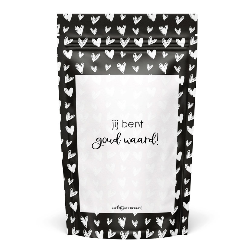 Sweeties | Snoepzak hartjes | Jij bent goud waard