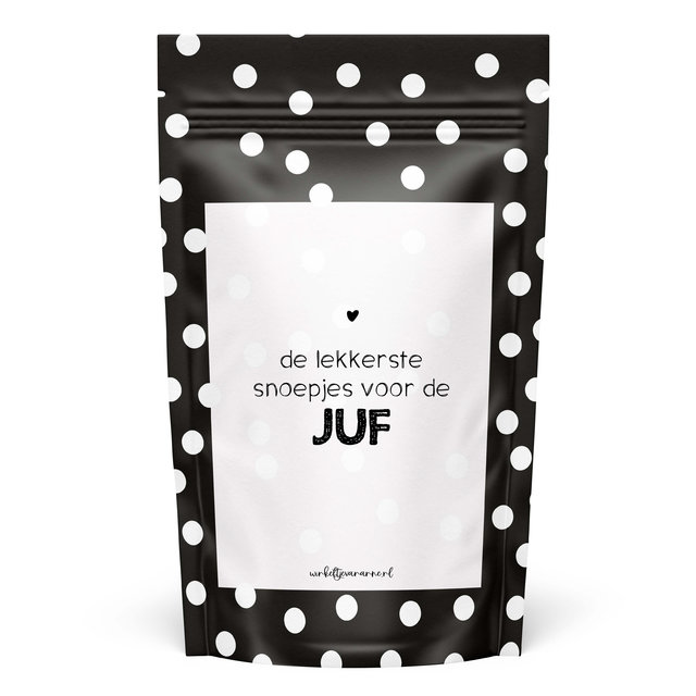 Sweeties | Snoepzak dots | Lekkerste snoepjes voor de juf