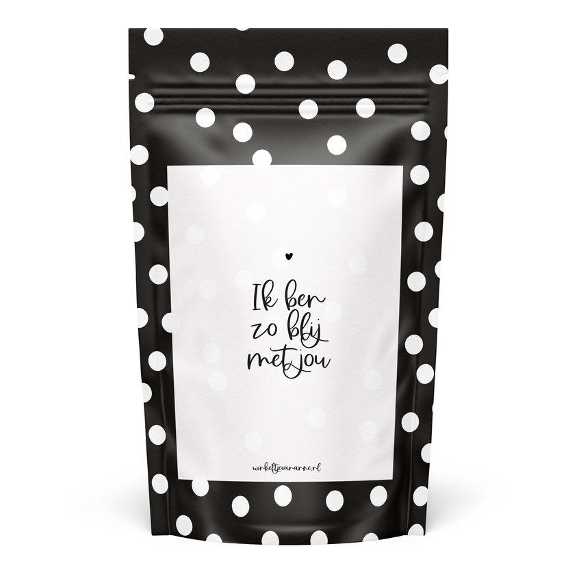 Sweeties | Snoepzak dots | Ik ben zo blij met jou