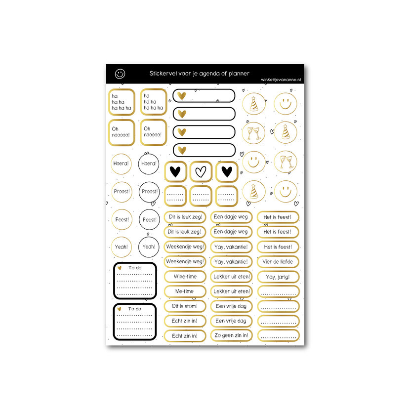Stickervel voor bij je planner | A5