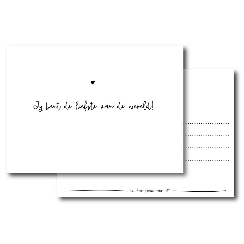 Ansichtkaart | Liefste van de wereld