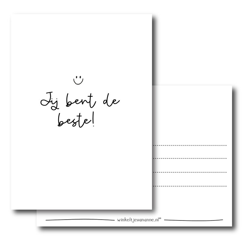 Ansichtkaart | Jij bent de beste