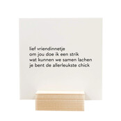 Quote blockie | Lief vriendinnetje | Wit Quote blockie | Lief vriendinnetje | Wit