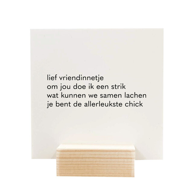 Quote blockie | Lief vriendinnetje | Wit