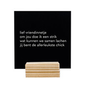 Quote blockie | Lief vriendinnetje | Zwart Quote blockie | Lief vriendinnetje | Zwart