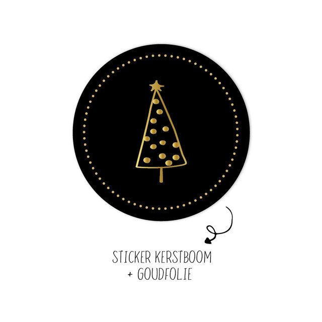 Sticker | Kerstboom | 10 stuks