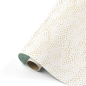 Rol inpakpapier | Dots goud | 3 meter