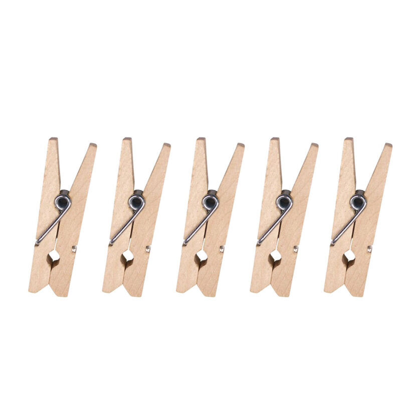 Knijpertjes | Set van 5 stuks | Wood