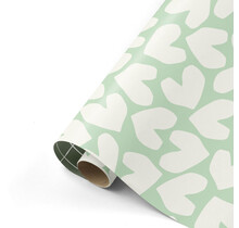 Rol inpakpapier | Big Hearts mint | 3 meter