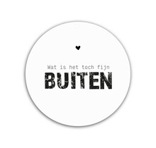 Roundie | Muurcirkel | Wat is het toch fijn buiten