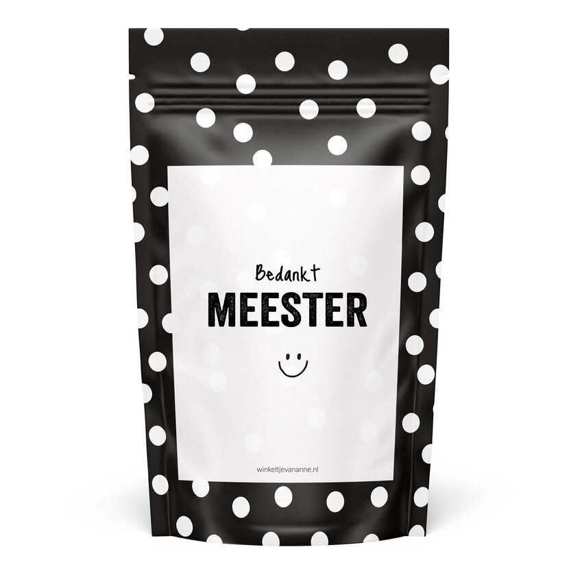 Sweeties | Snoepzak dots | Bedankt meester
