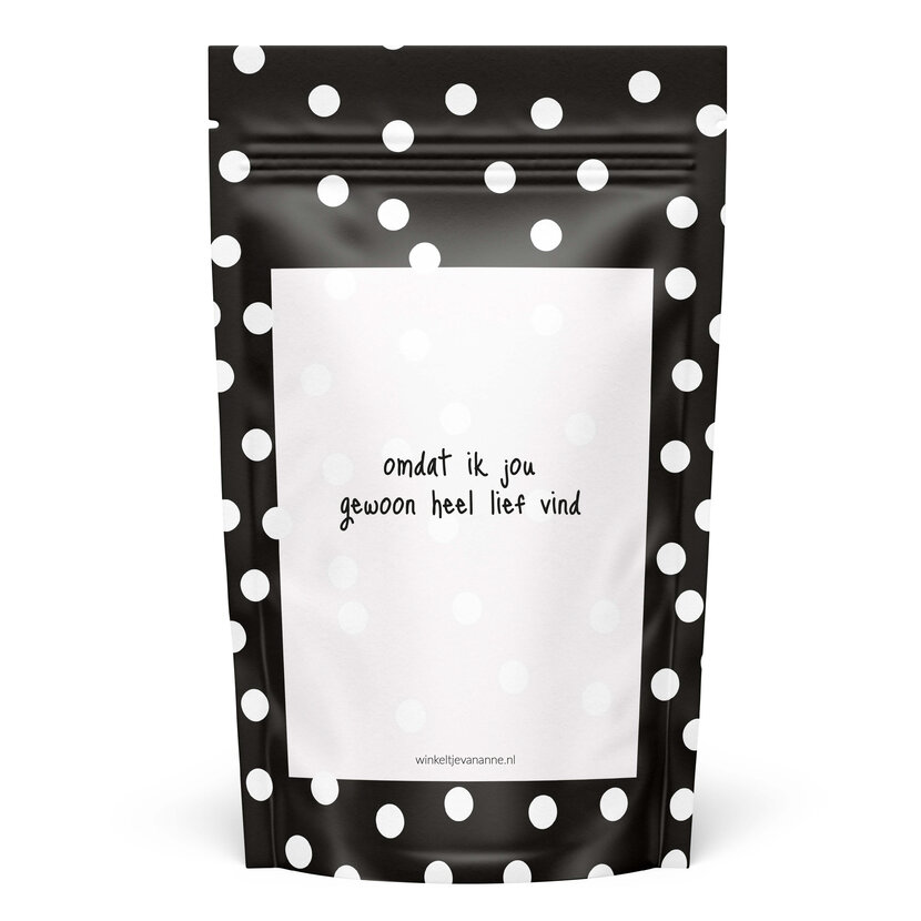 Sweeties | Snoepzak dots | Omdat ik jou heel lief vind