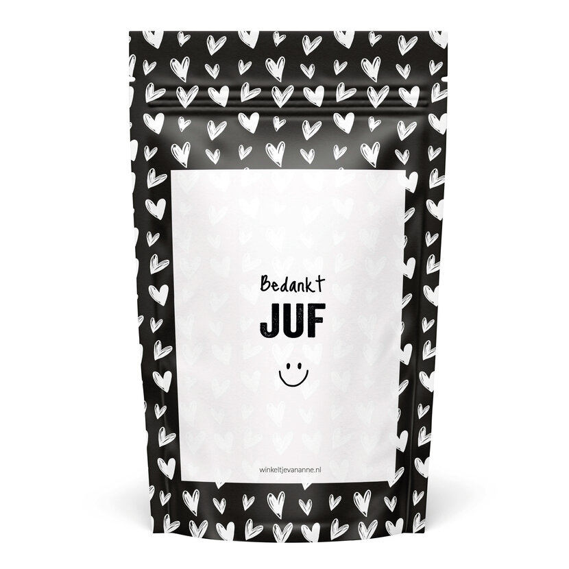 Sweeties | Snoepzak hartjes | Bedankt juf