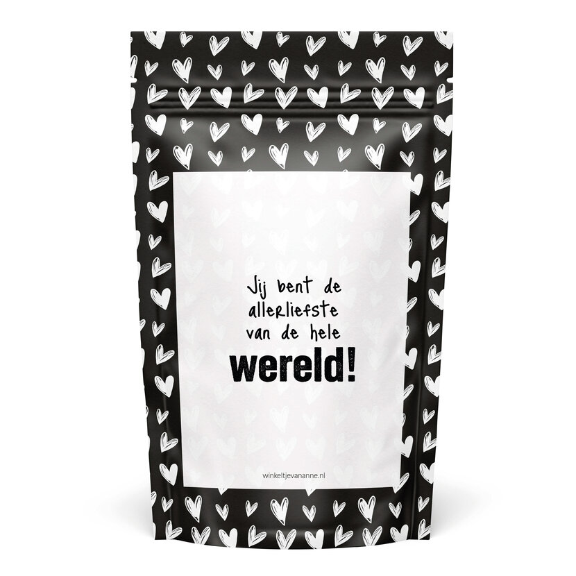 Sweeties | Snoepzak hartjes | Liefste van de wereld