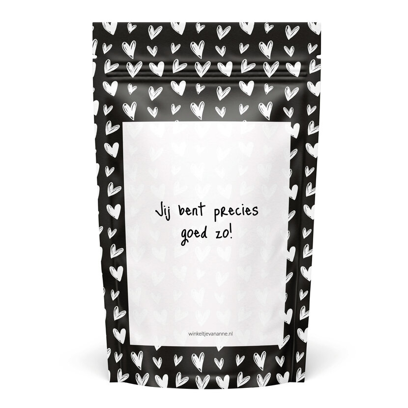 Sweeties | Snoepzak hartjes | Jij bent precies goed zo