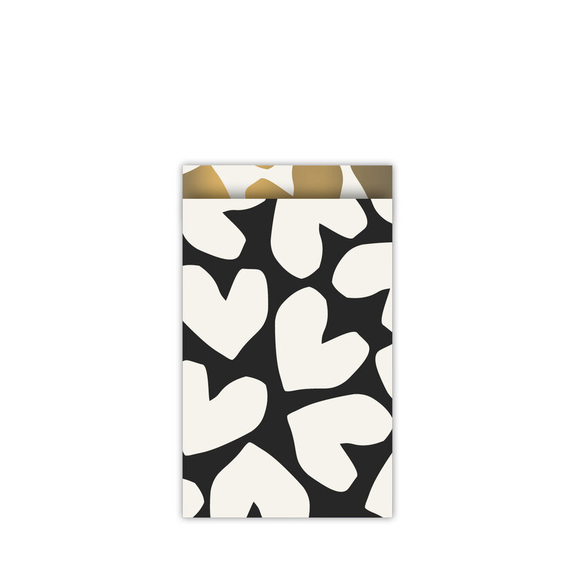 Kadozakjes | Big Heart Black | Per 5 stuks