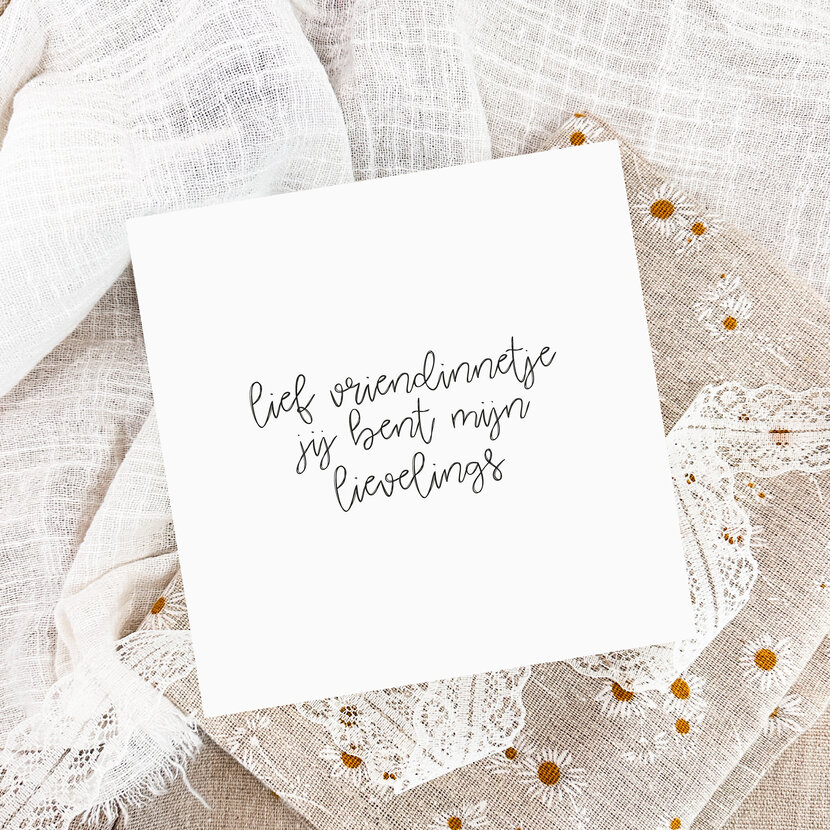 Square | Lief vriendinnetje.. lievelings.. | 9,5 CM