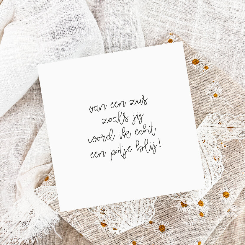 Square | Zus potje blij | 9,5 CM