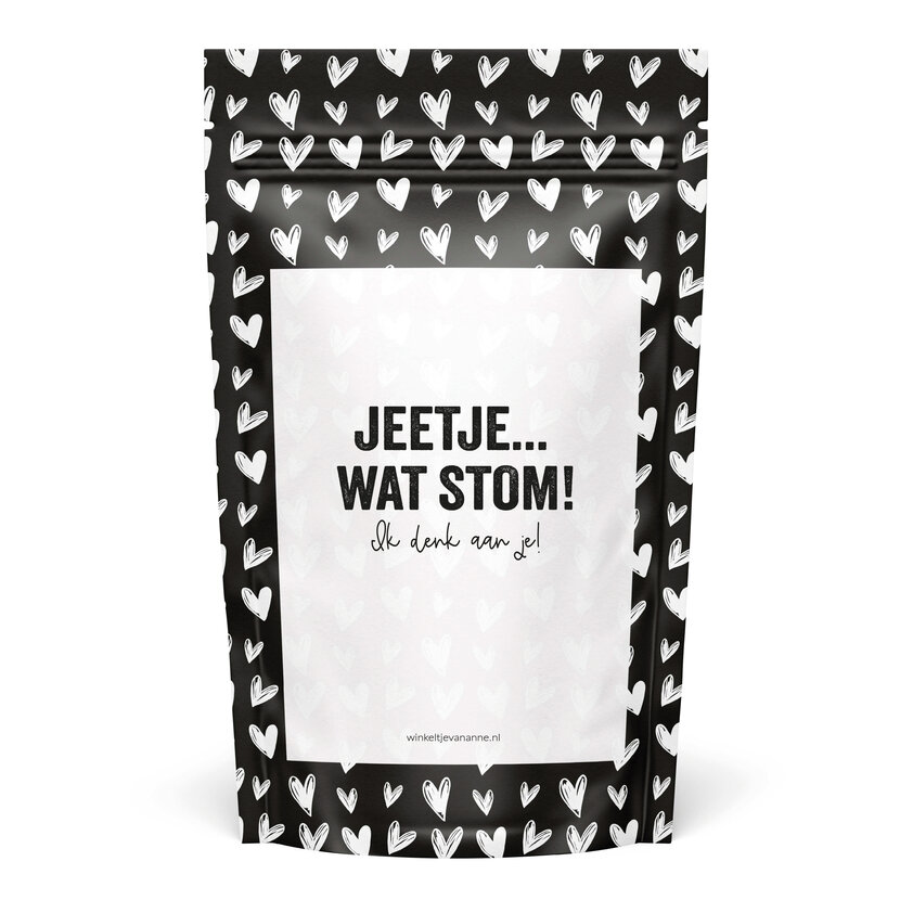 Sweeties | Snoepzak hartjes | Jeetje wat stom, ik denk aan je!