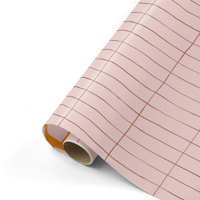 Rol inpakpapier | Pink Lines | 3 meter