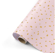 Rol inpakpapier | Pink Gold Squares | 3 meter