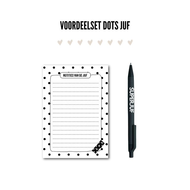 Voordeelset | Juf | Dots