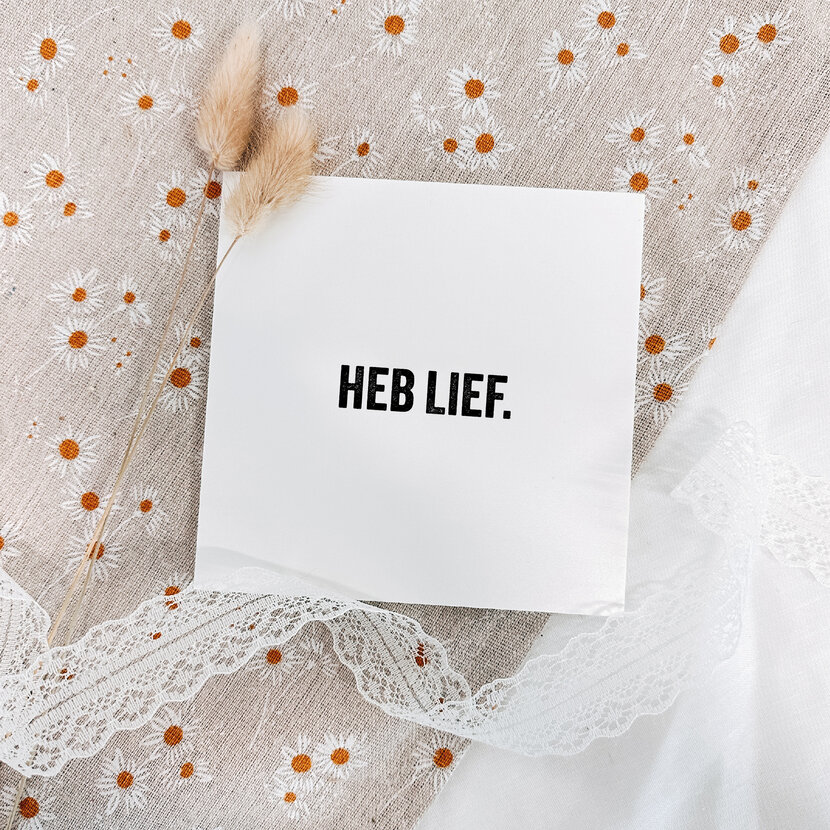 Forex tegeltje | In geschenkverpakking | Heb lief